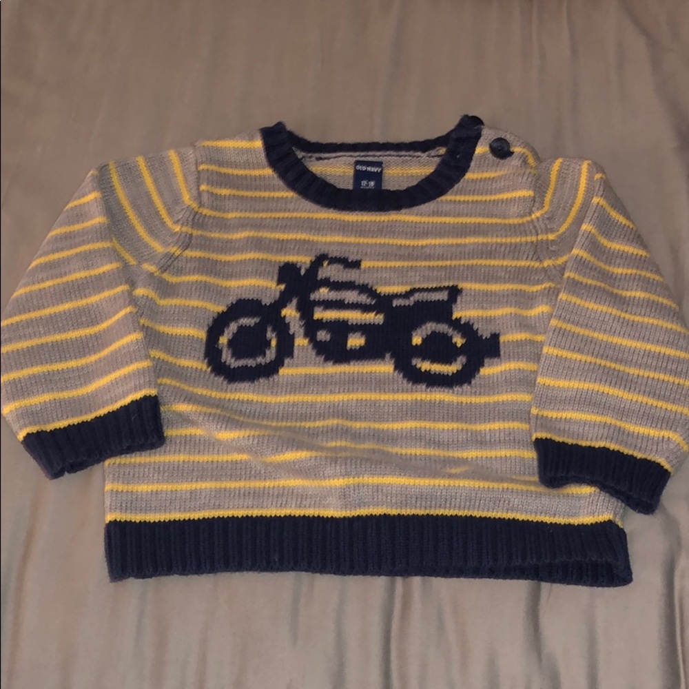 Old navy knitted motorcycle sweater 12-18 months